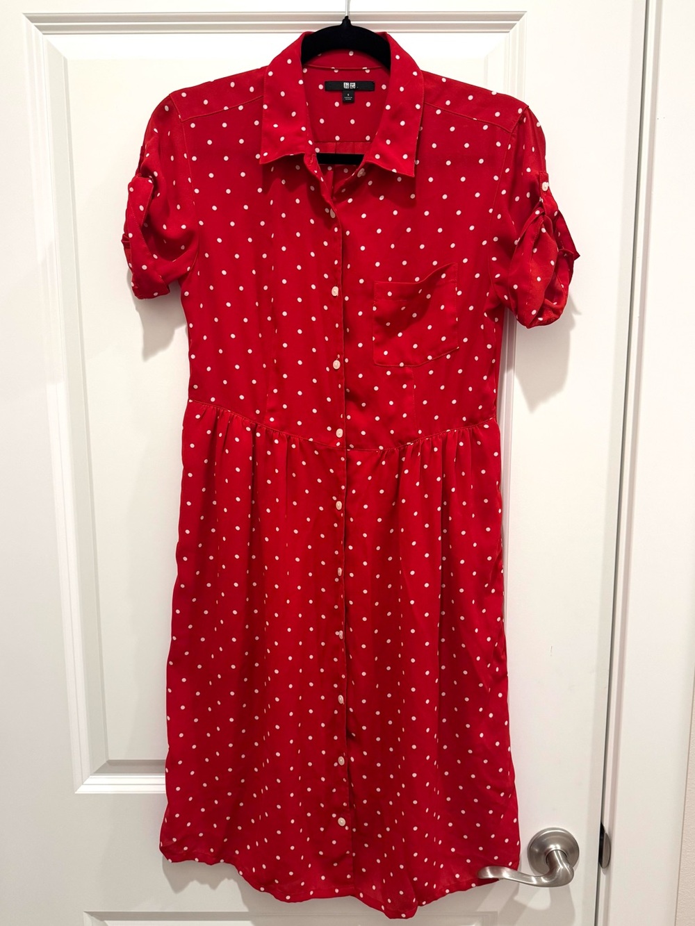 Women’s Red Polka Dot Shirt Dress